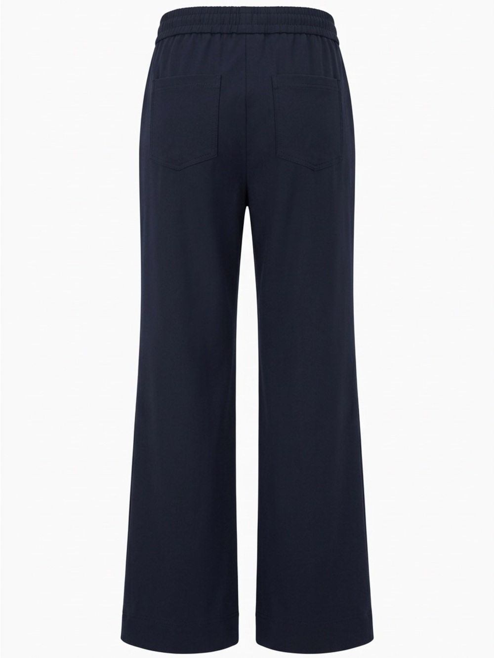 HALARA Navy Wide-Leg Elastic Waist Pants